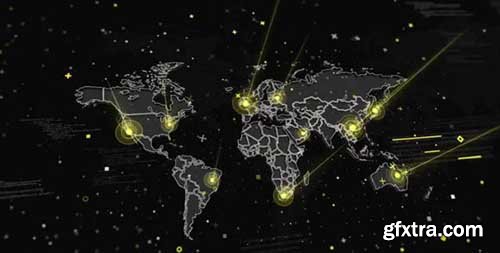 World Map Global Connections - Motion Graphics 69839