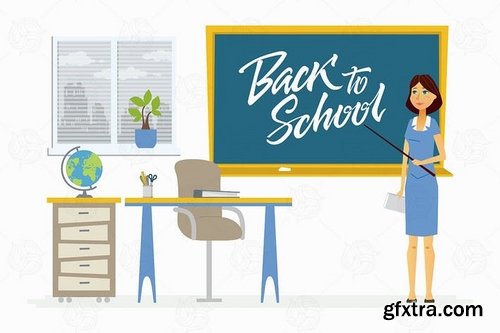 Back to school - character of a female teacher