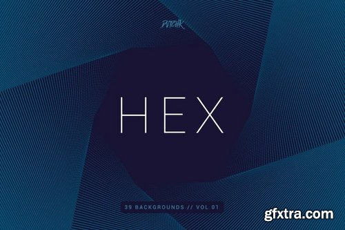 Hex Geometric Spiral Backgrounds Vol 01