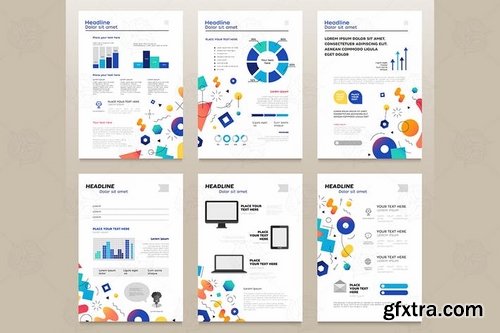 Presentation booklets - a4 pages templates set