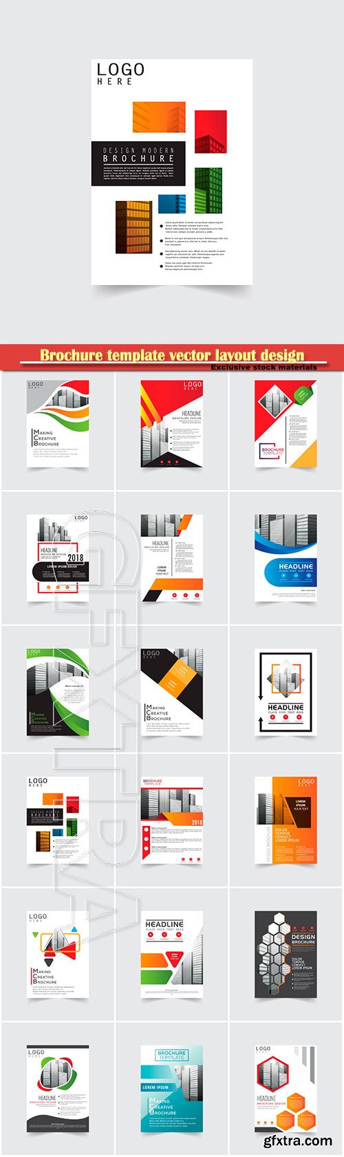 Brochure template vector layout design, corporate business annual report, magazine, flyer mockup # 148