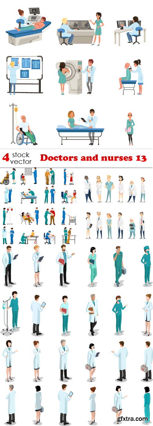 Vectors - Doctors and nurses 13
