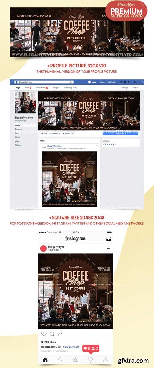 Coffee Shop V1 2018 Premium Facebook Cover