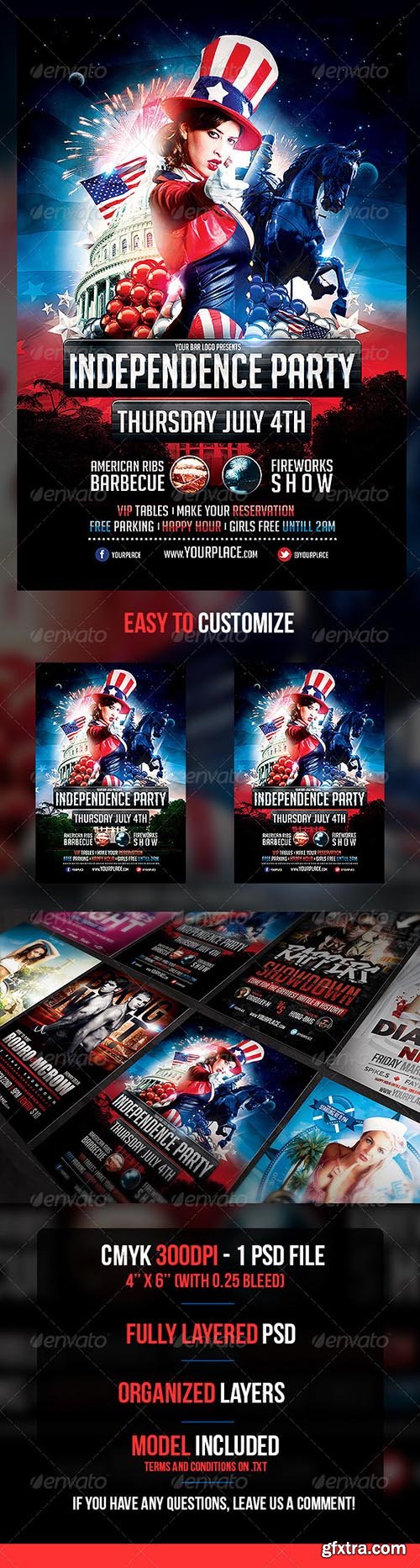 Independence Day Flyer Template 5028238