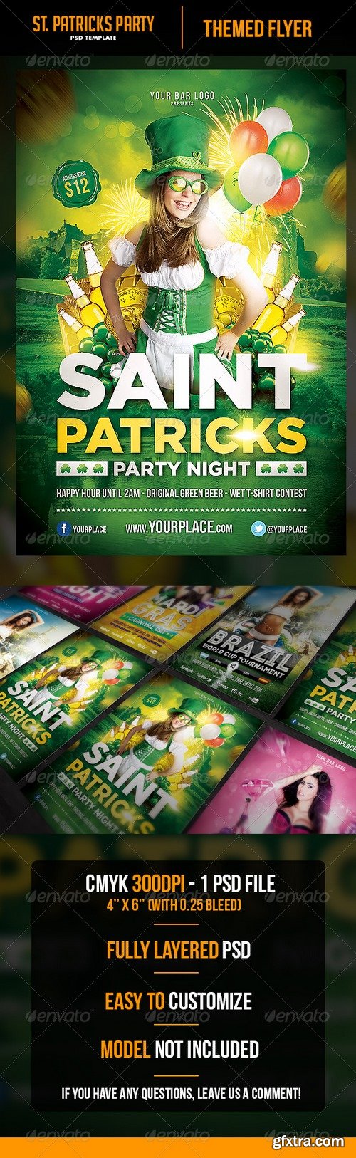 Graphicriver - Saint Patricks Party Night Flyer Template 6761383
