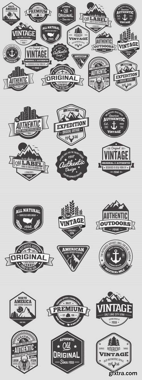 18 Vintage Badges and Logos