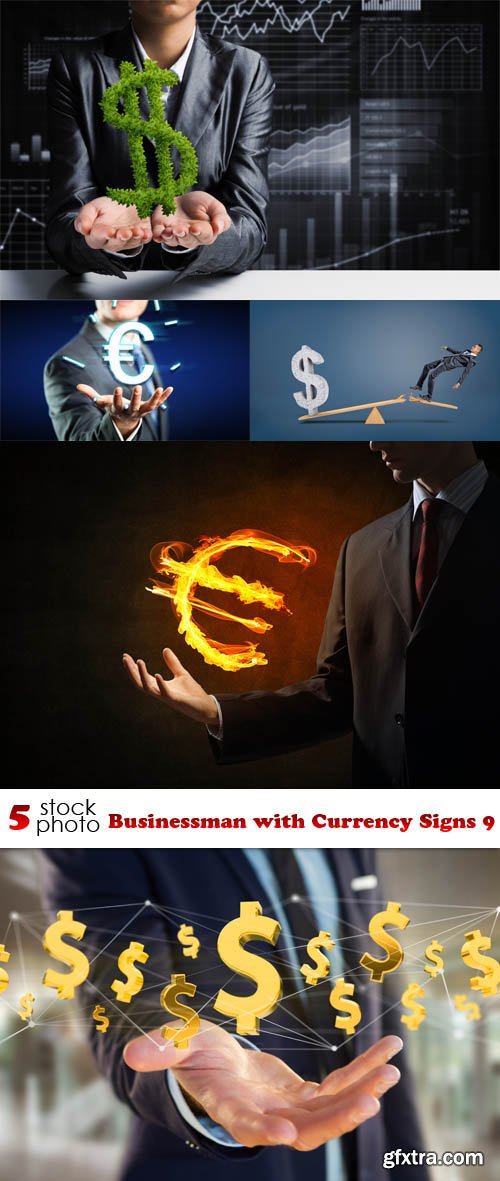 Photos - Businessman with Currency Signs 9