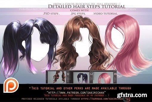 Gumroad - Deatiled Hair Step by Step Tutorial