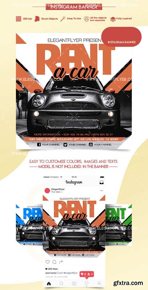Rent a Car V1 2018 Instagram Banner