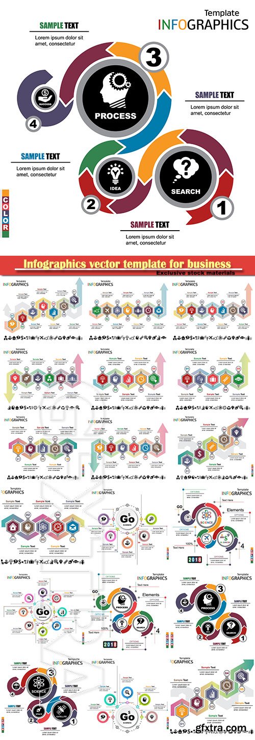 Infographics vector template for business presentations or information banner # 47