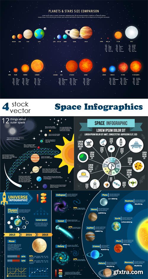Vectors - Space Infographics