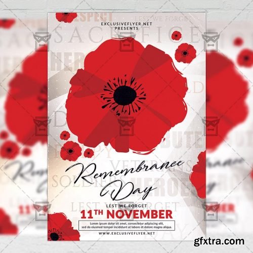 Remembrance Day – Seasonal A5 Flyer Template