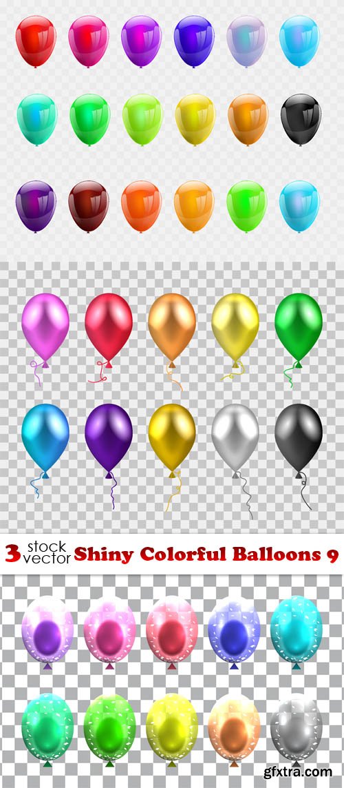 Vectors - Shiny Colorful Balloons 9