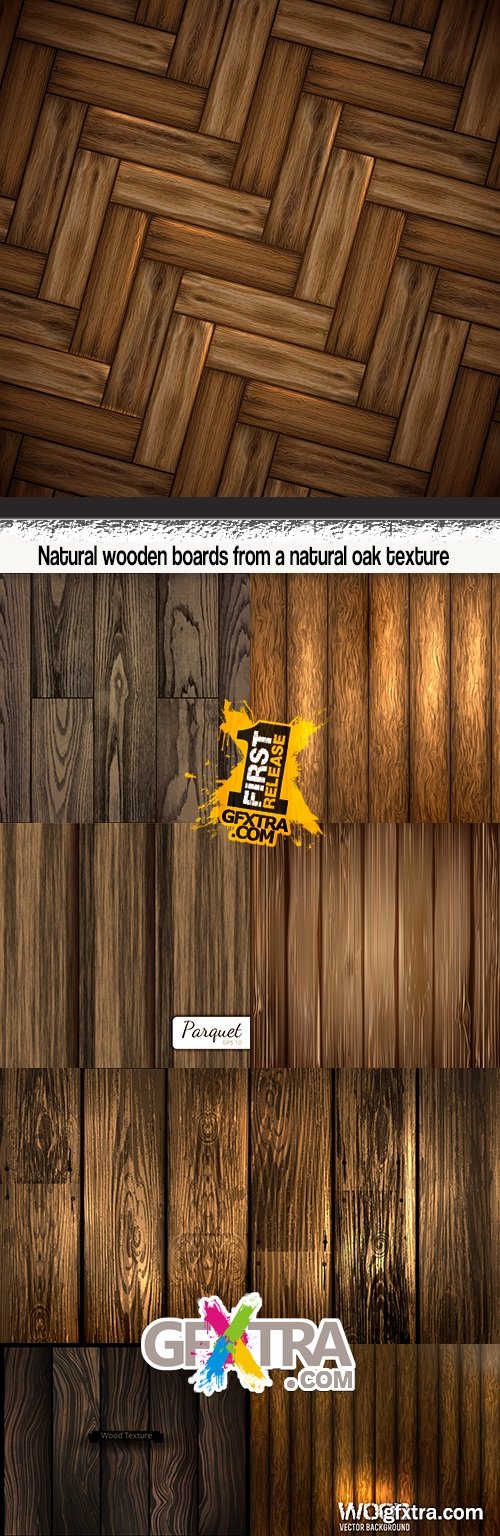 Natural wooden boards from a natural oak texture