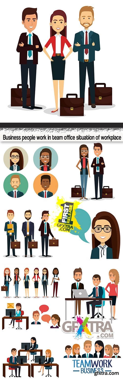 Business people work in team office situation of workplace