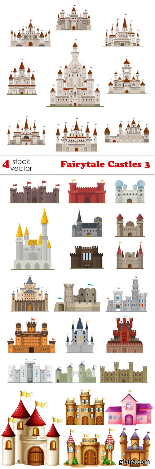 Vectors - Fairytale Castles 3