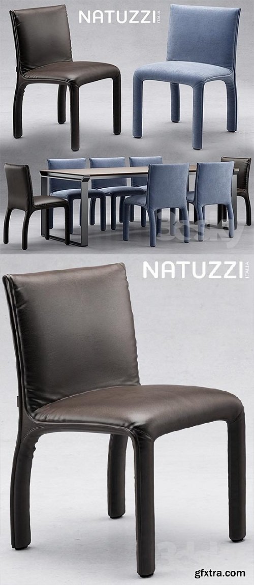Table and chairs natuzzi Hedi