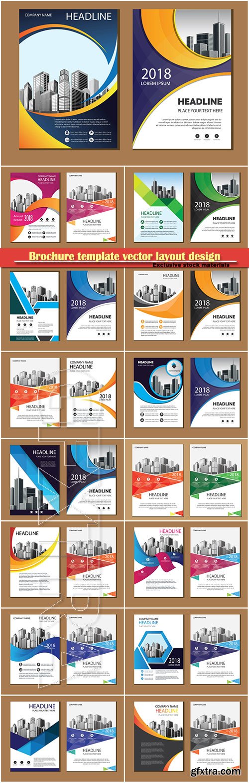 Brochure template vector layout design, corporate business annual report, magazine, flyer mockup # 162