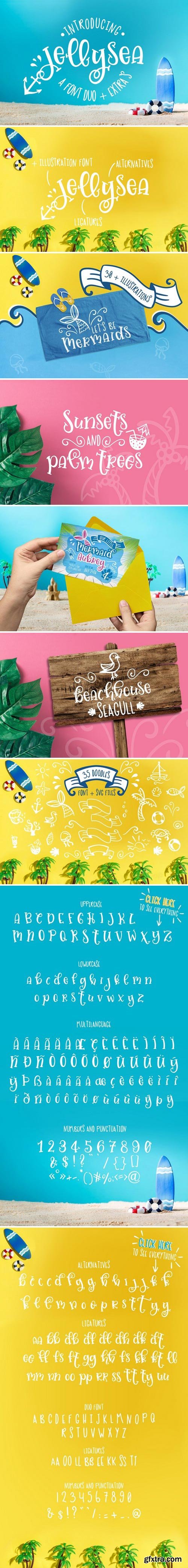 CM - Jellysea - Font Duo + Summer Doodles 2338711