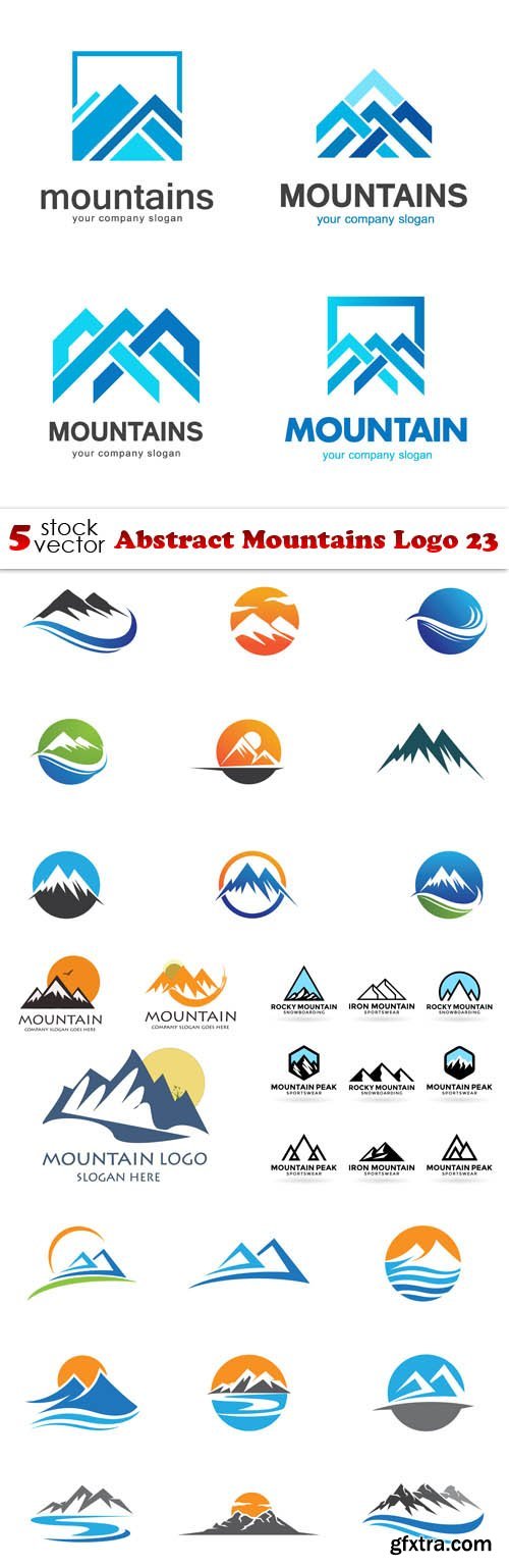 Vectors - Abstract Mountains Logo 23