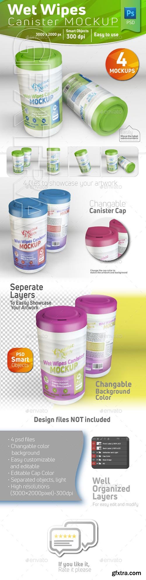 GraphicRiver - Wet Wipes Canister Mockup 21650442