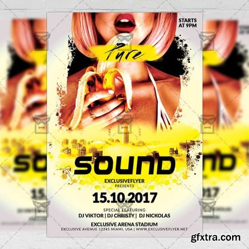 Pure Sound – Club A5 Flyer Template