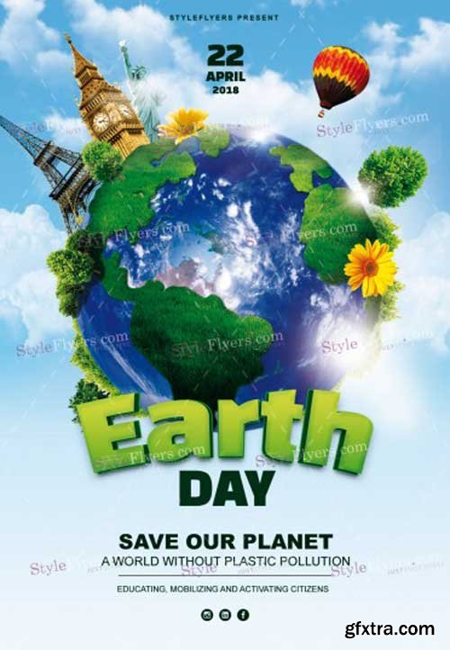 Earth Day V7 2018 PSD Flyer Template