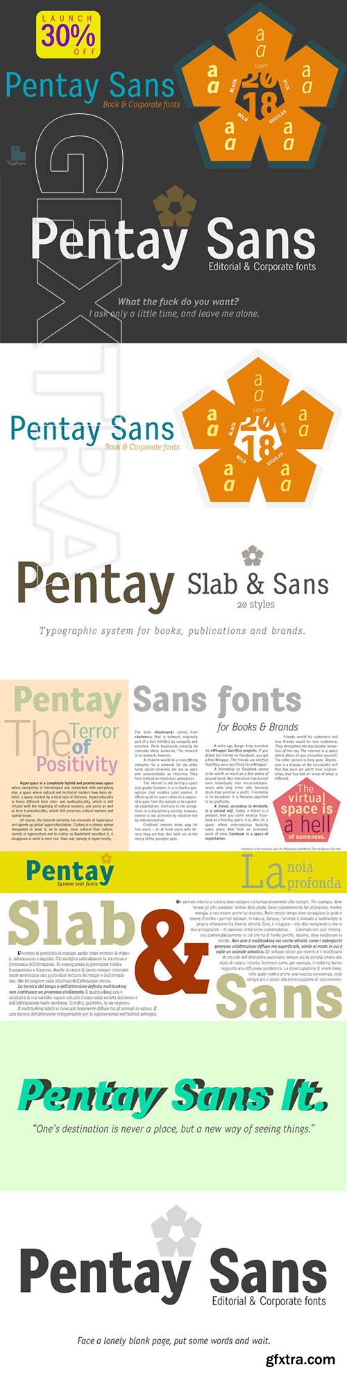 Pentay Sans font family