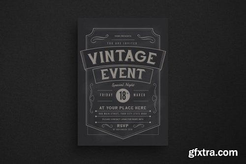 Vintage event flyer