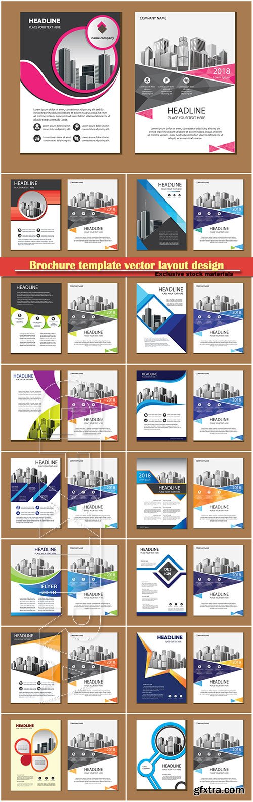 Brochure template vector layout design, corporate business annual report, magazine, flyer mockup # 164