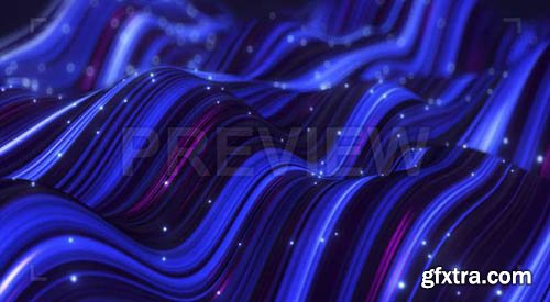 Neon Blue 3D Wave - Motion Graphics 74419