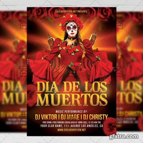 Dia De Los Muertos Celebration – Seasonal A5 Flyer Template