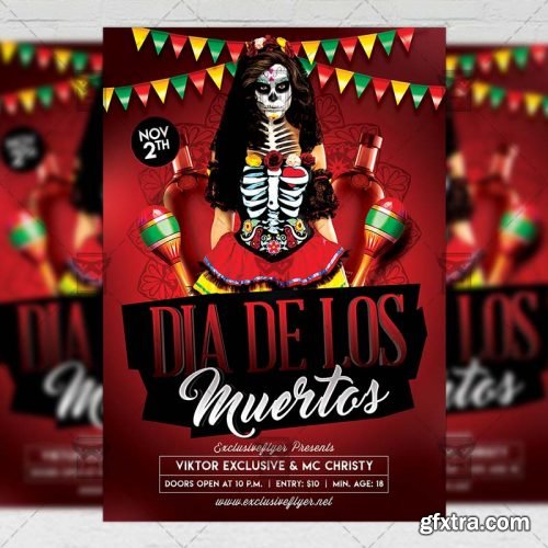 Dia De Los Muertos Night – Seasonal A5 Flyer Template