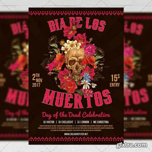 Dia De Los Muertos – Seasonal A5 Flyer Template
