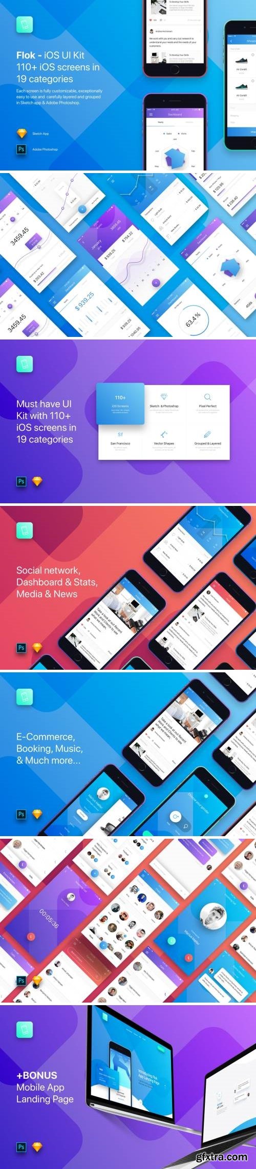 Flok iOS UI Kit Template