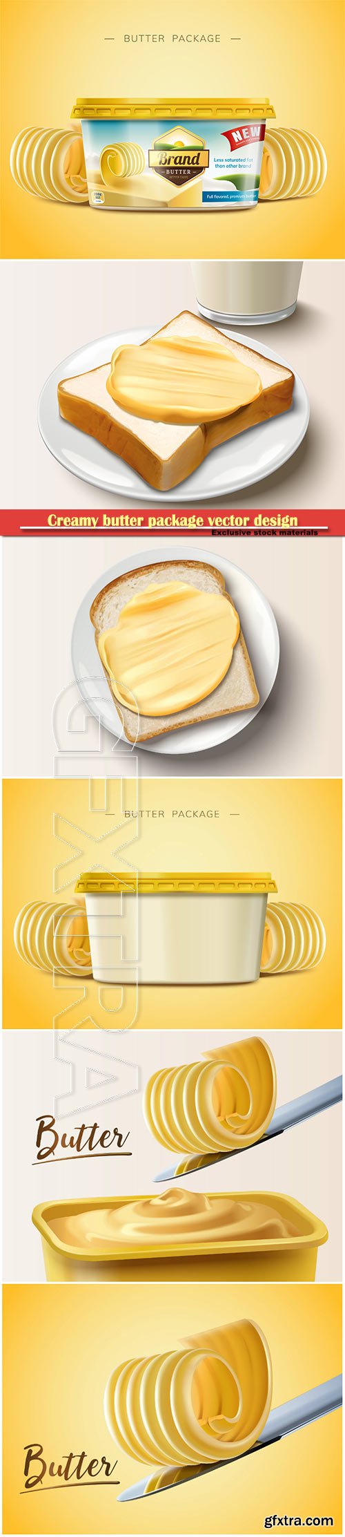 Creamy butter package vector design