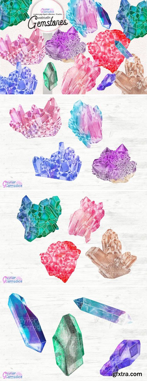 CM - Natural Gemstones Watercolor 2357379