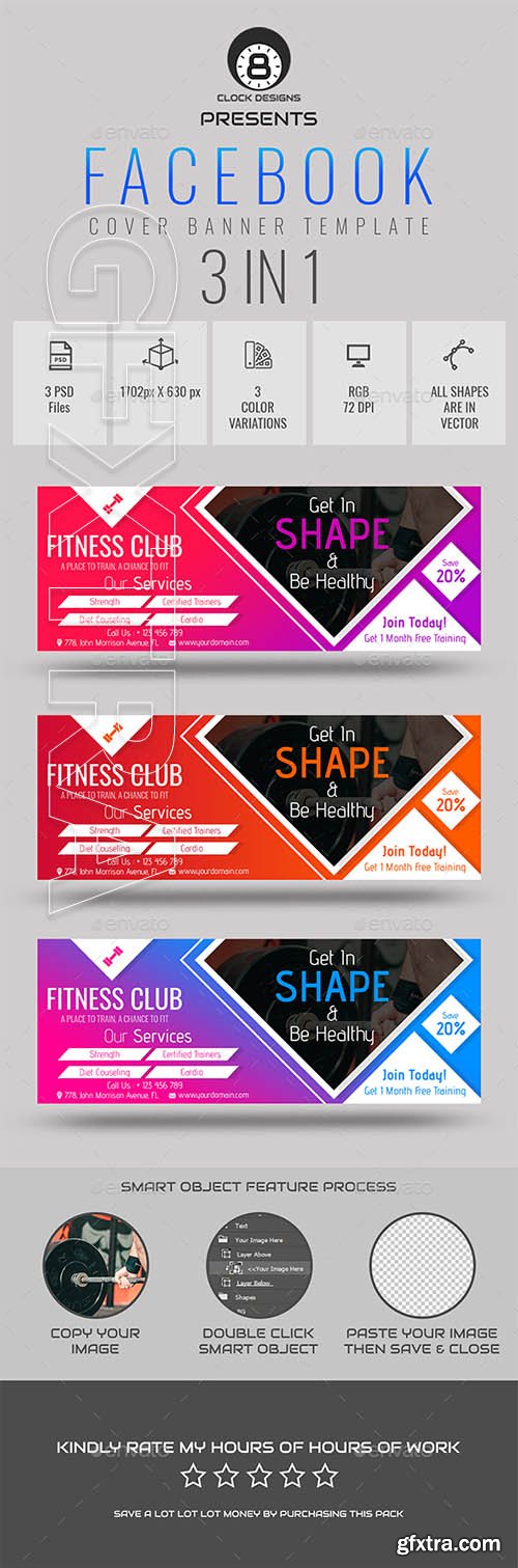 GraphicRiver - Facebook Time Line Cover For Gym & Fitness 21676461