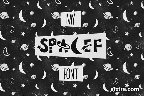 CM - Spacef Font + Bonus Font & Patterns 2380014