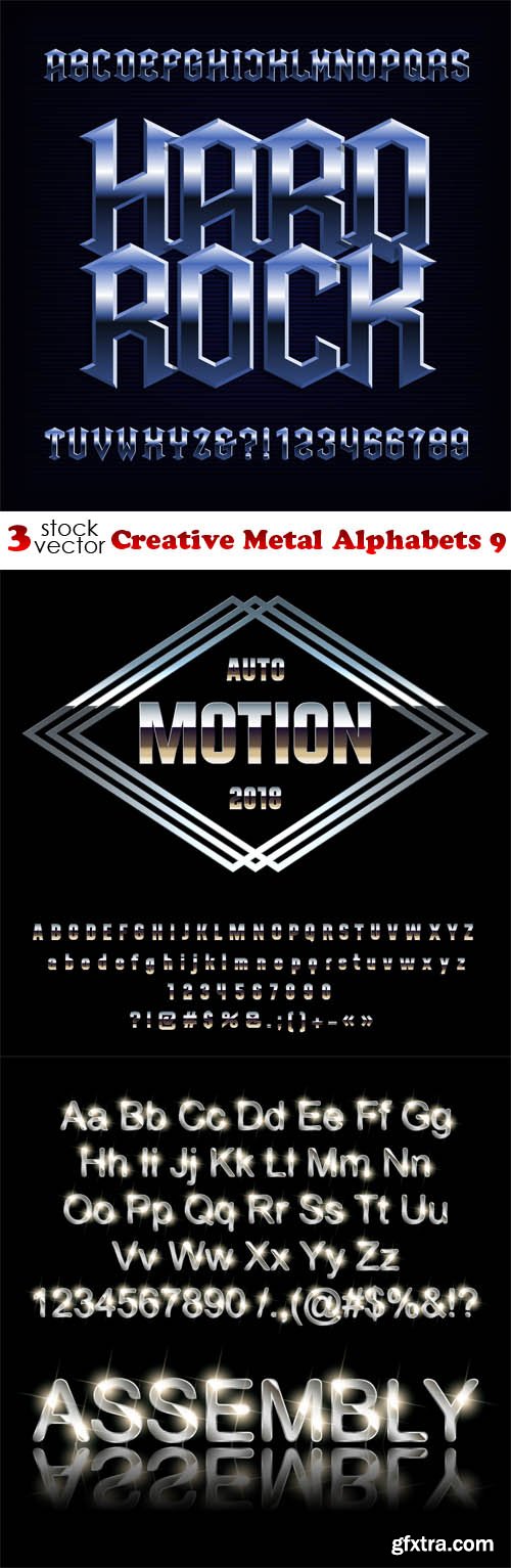 Vectors - Creative Metal Alphabets 9