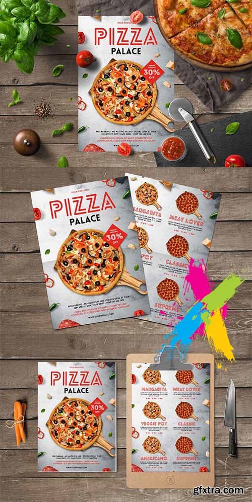 CreativeMarket - Pizza Flyer Menu 2406561
