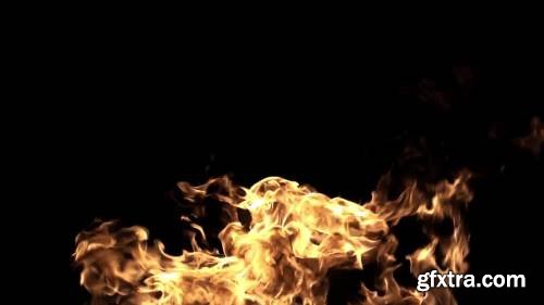 MA - Slow Motion Fire Stock Video 55272