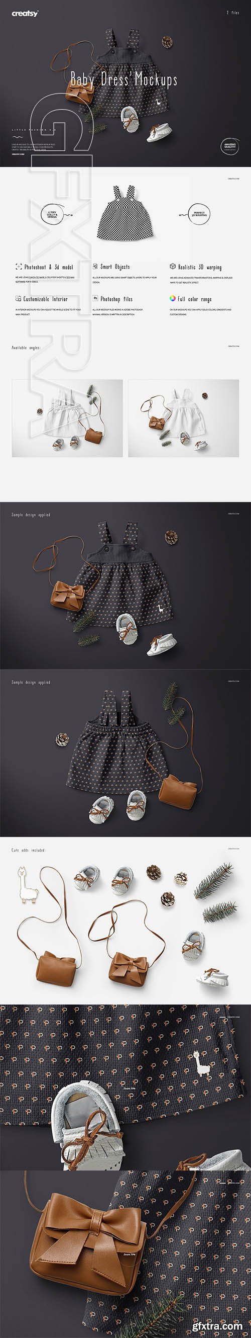 CreativeMarket - Baby Dress Mockup Set 3 2418691