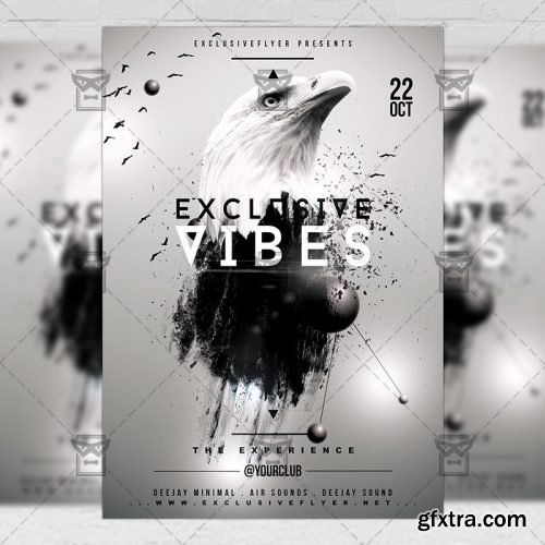Exclusive Vibes – Club A5 Flyer Template
