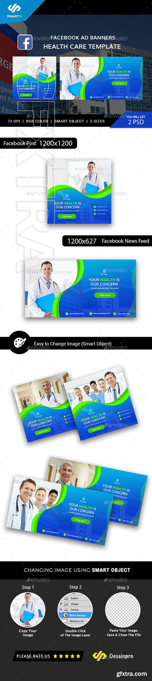 GraphicRiver - Healthcare Center Facebook Ad Banners - AR 21661981