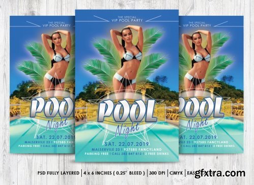 CM - Pool Party Flyer PSD 1578449