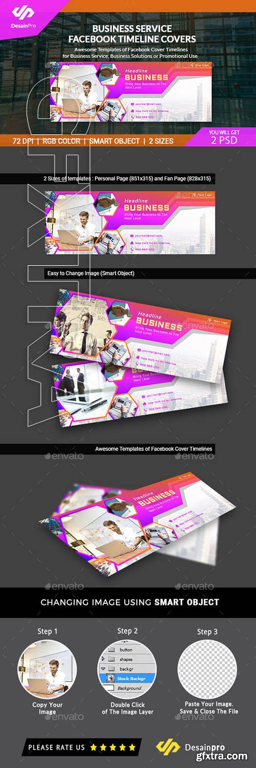 GraphicRiver - Business Service FB Timeline Covers 21672789