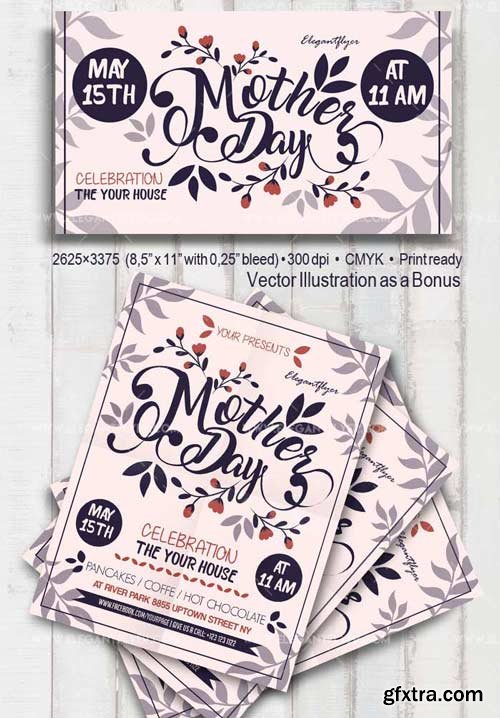Mother Day V11 2018 Flyer PSD Template