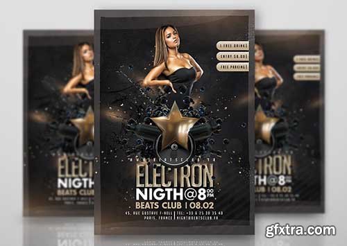 CreativeMarket - Electron Night Flyer 2414470