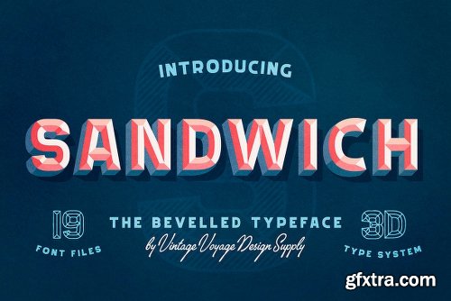 Sandwich Font Family - 19 Fonts